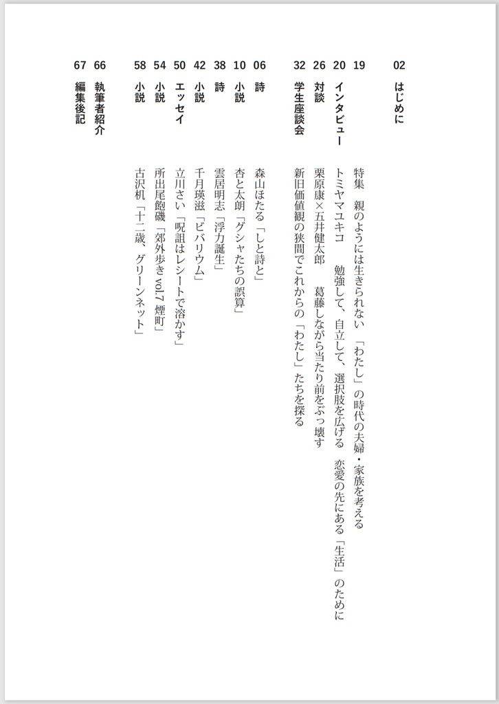 文芸同人誌『限界』1号(電子版)