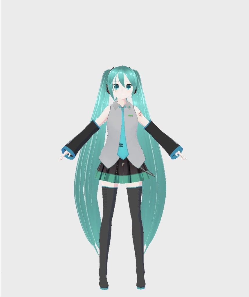 Hatsune miku free to use 2d hand drawn