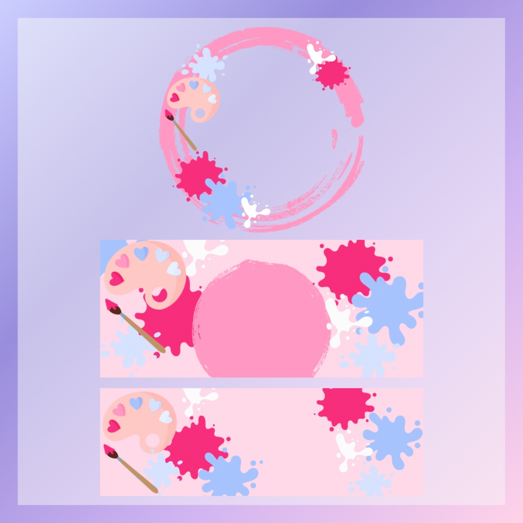 ペイント アイコンリング＋ヘッダー素材