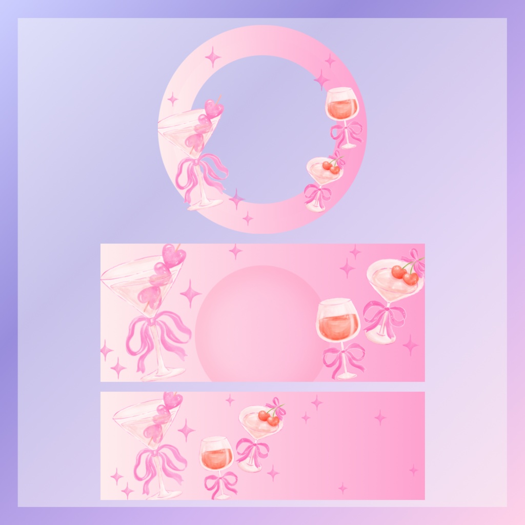 カクテル アイコンリング＋ヘッダー素材