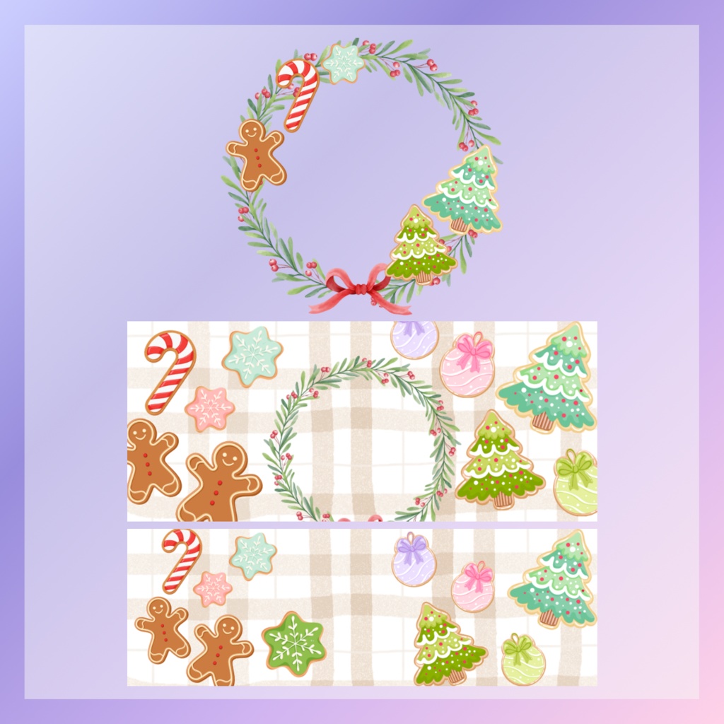 クリスマスクッキー アイコンリング＋ヘッダー素材