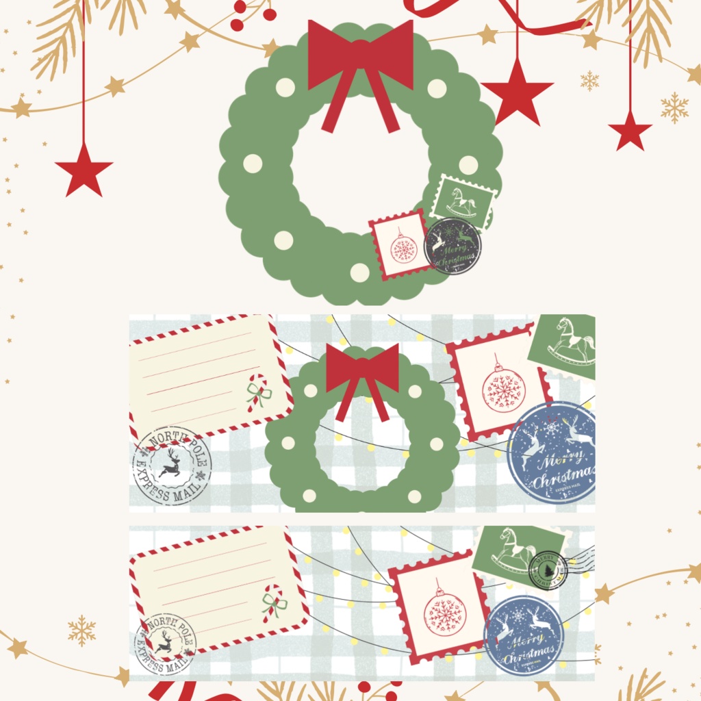 クリスマス切手 アイコンリング＋ヘッダー素材