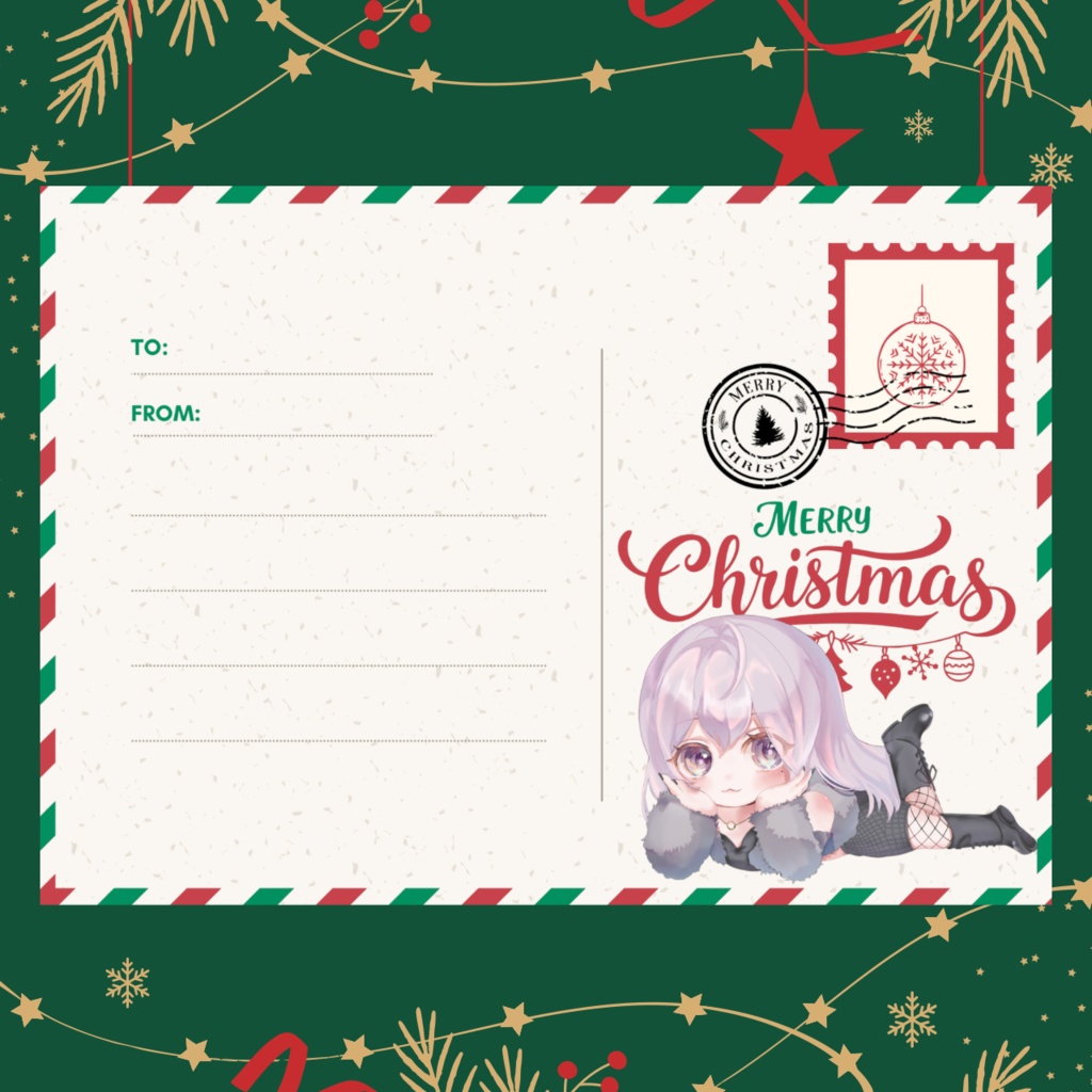 クリスマスカード素材