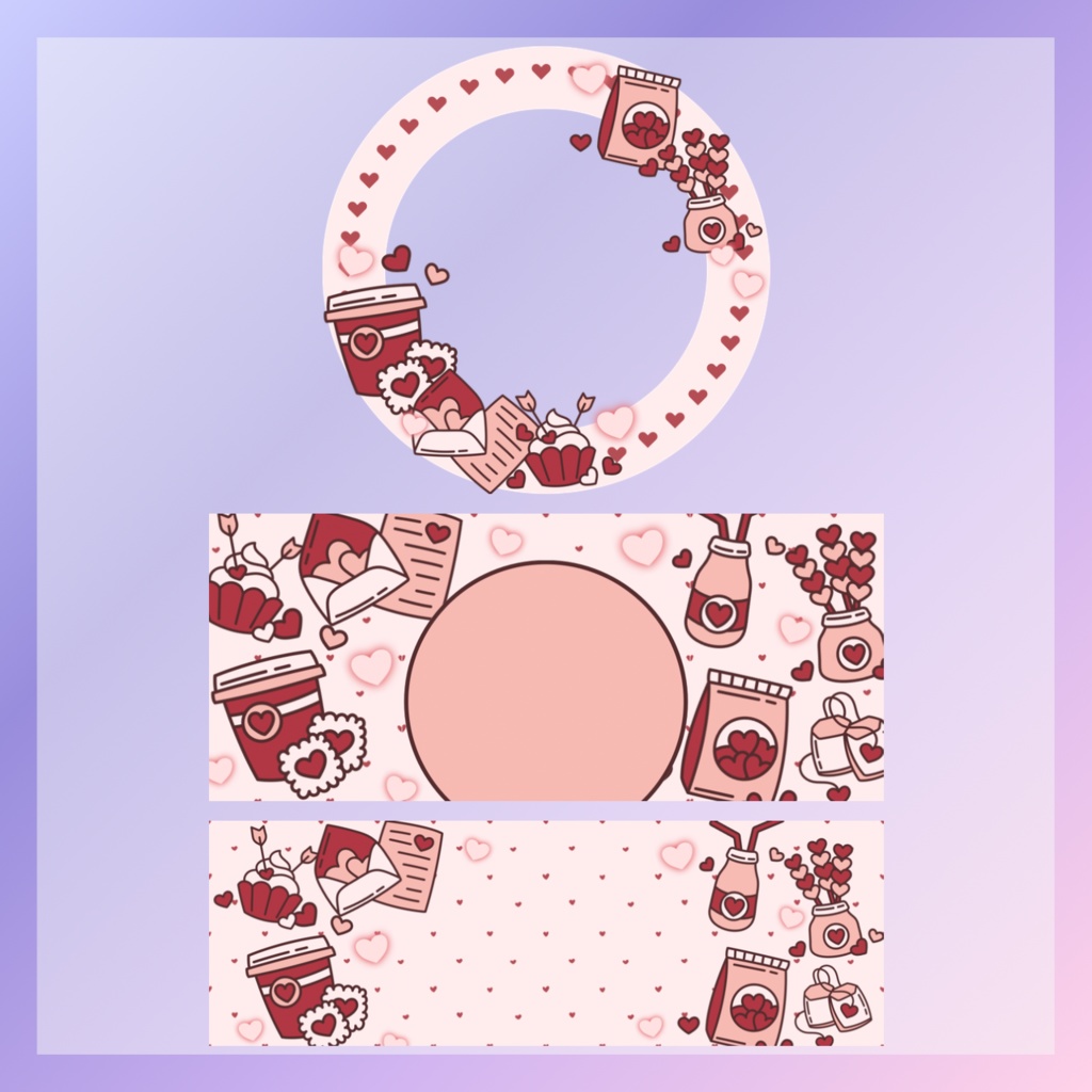 バレンタイン アイコンリング＋ヘッダー素材