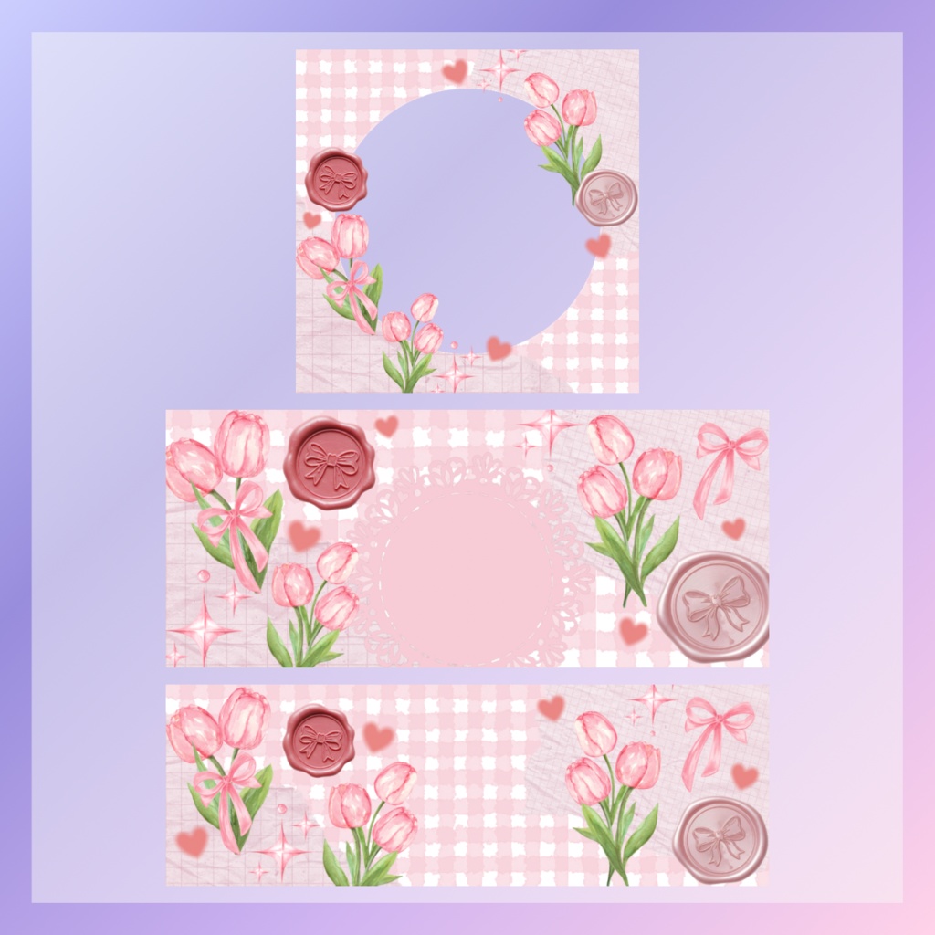 チューリップ アイコンリング＋ヘッダー素材