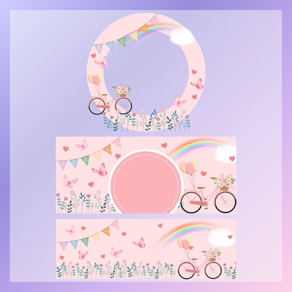 春 アイコンリング＋ヘッダー素材