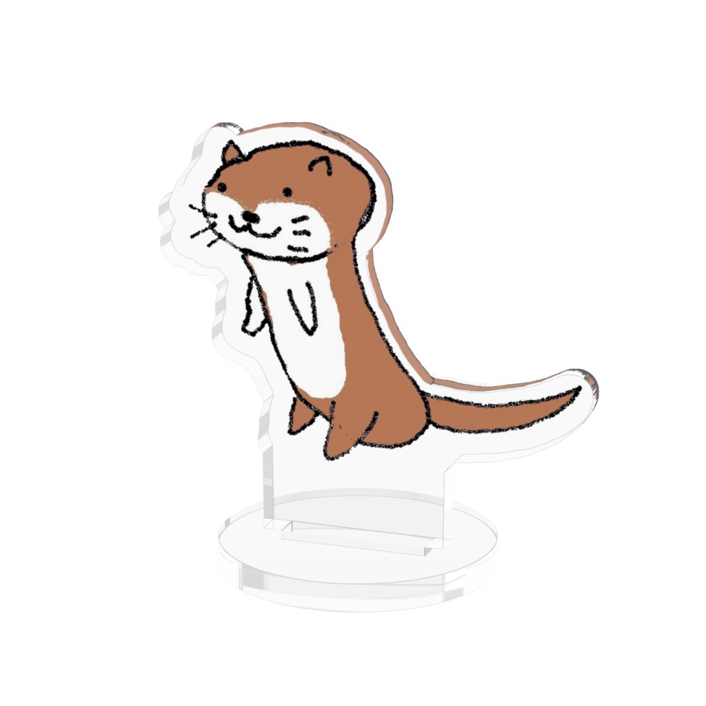 かわいいカワウソのアクリルスタンド
