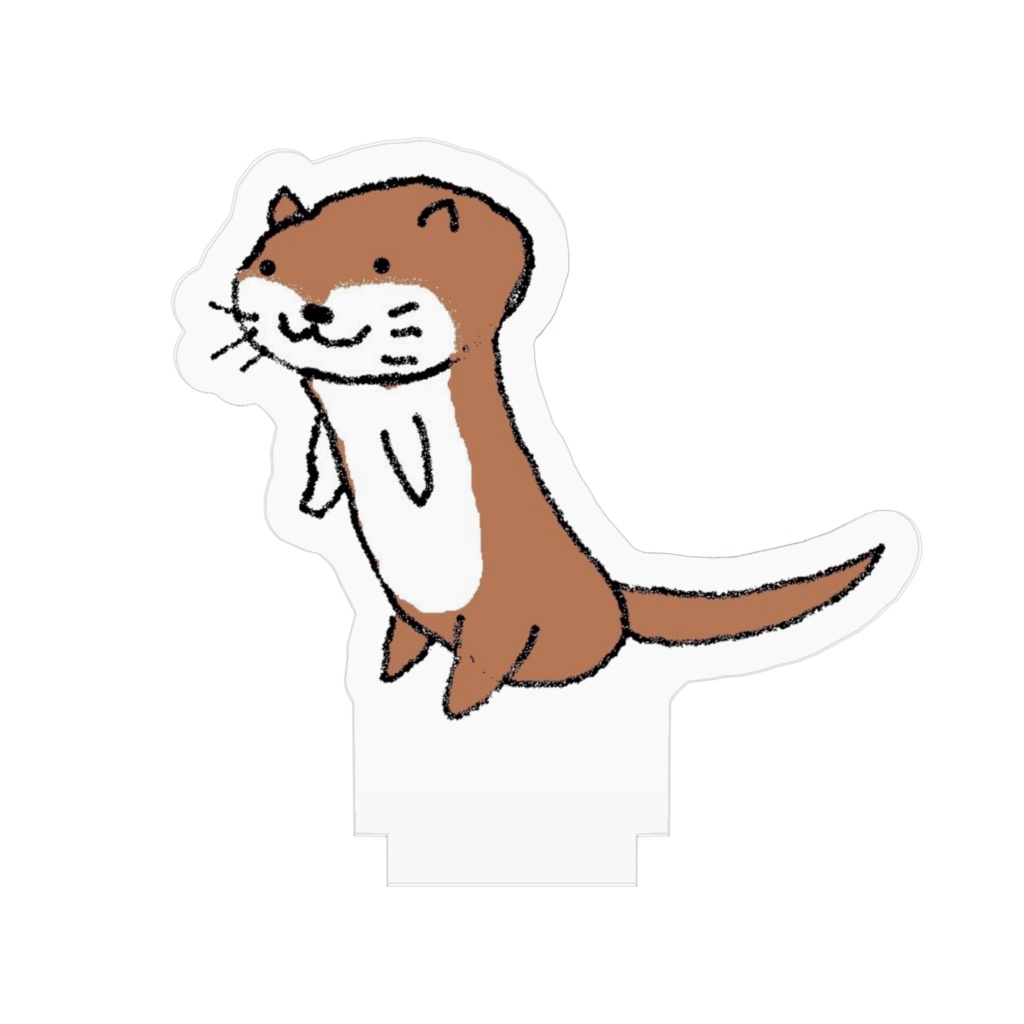 かわいいカワウソのアクリルスタンド