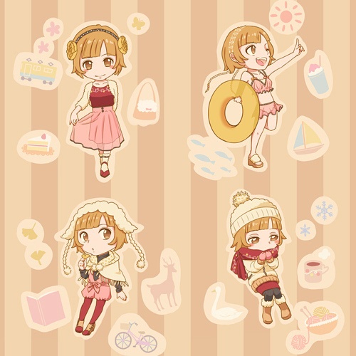 ひつじさんウェア四季のおでかけハンカチ