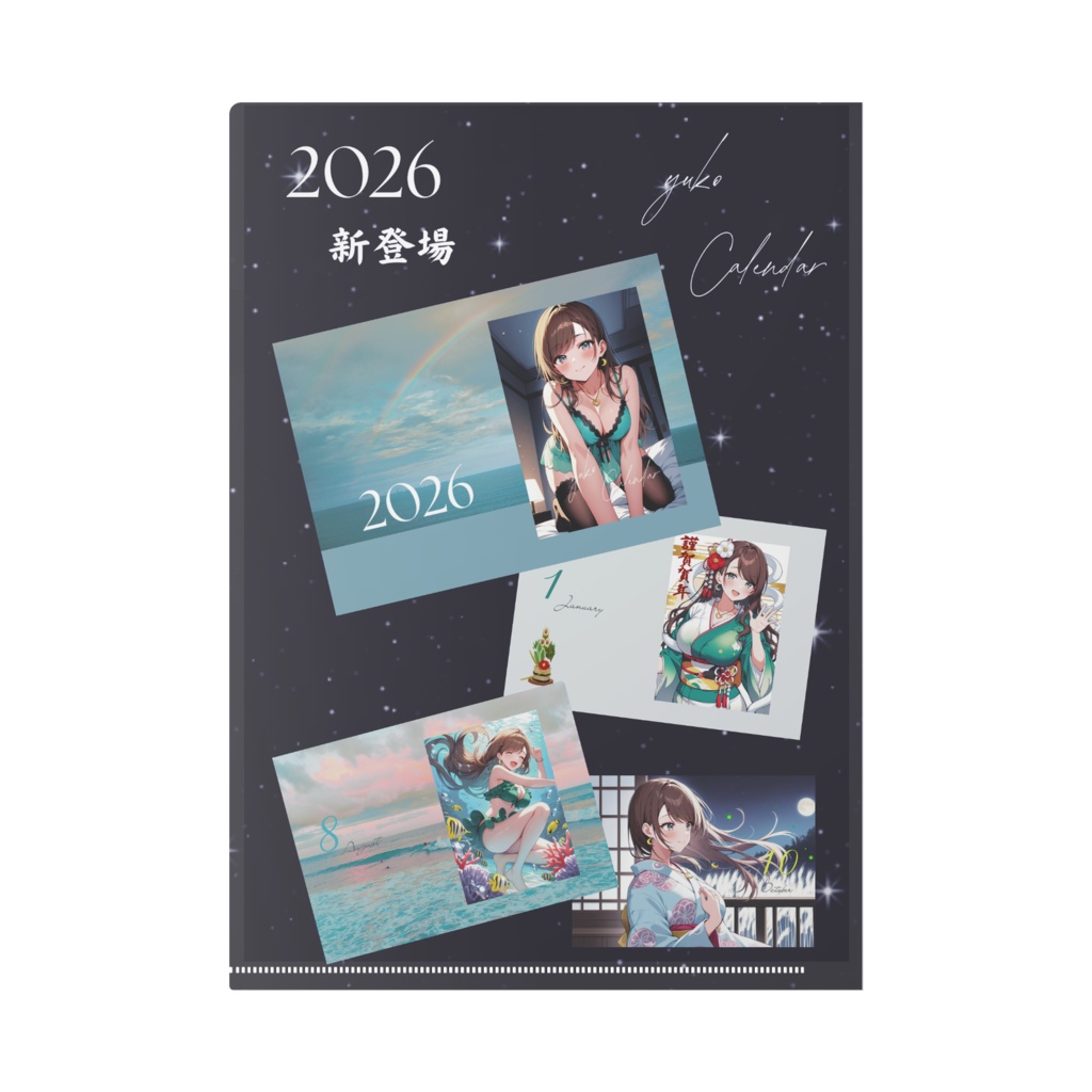 yuko✨オリジナルカレンダークリアファイル(1月)