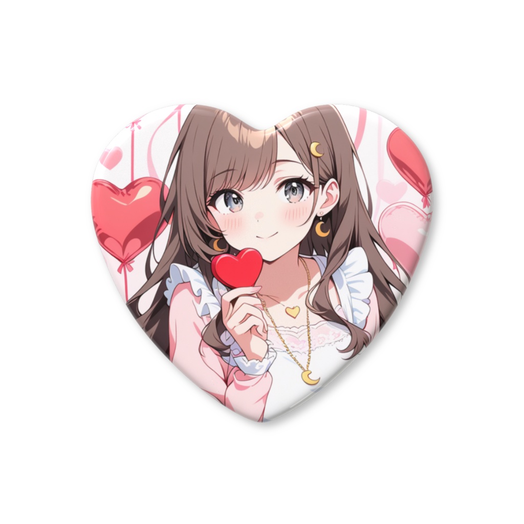 valentine🍫🩷ユウコ✨オリジナルハート缶バッジ🩷