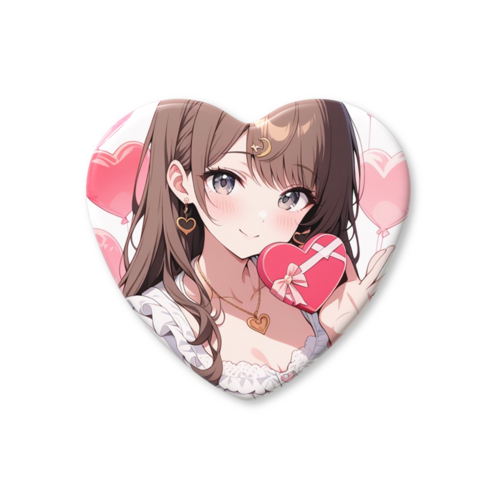 valentine🍫🩷ユウコ✨オリジナルハート缶バッジ🩷