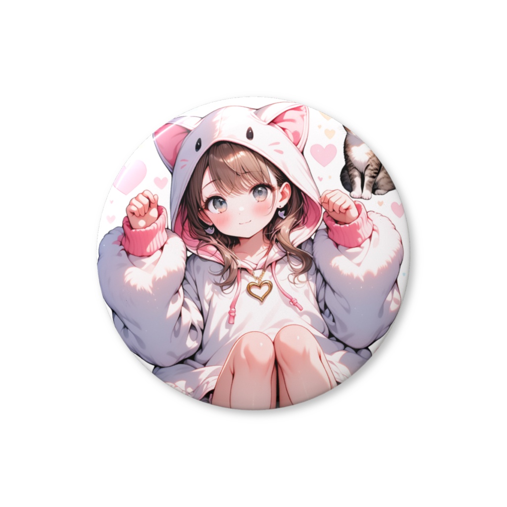 にこちゃんday🙂&猫の日🐱コラボ✨にゃんにゃん😘🩷ミニユウコ✨オリジナル缶バッジ