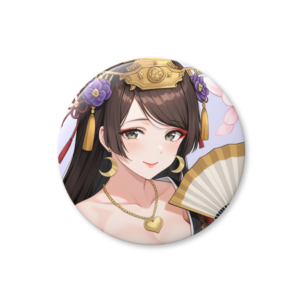 【ひな祭り🎎&初配信〜1年2ヶ月目㊗️記念コラボ✨】お雛様🎎セクシー💖yuko✨オリジナル缶バッジ(大)