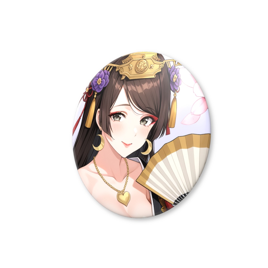 【ひな祭り🎎&初配信〜1年2ヶ月目㊗️記念コラボ✨】お雛様🎎セクシー💖yuko✨オリジナル缶バッジ(大)