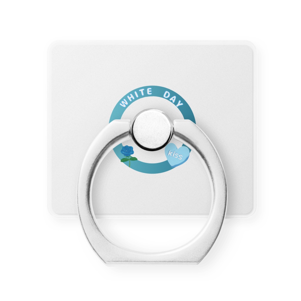 【2025年版ホワイトデー❄️💙配信特典🎁記念絵柄✨】White day💙アイコンリング🌹🩵オリジナルスマホリング✨(横)