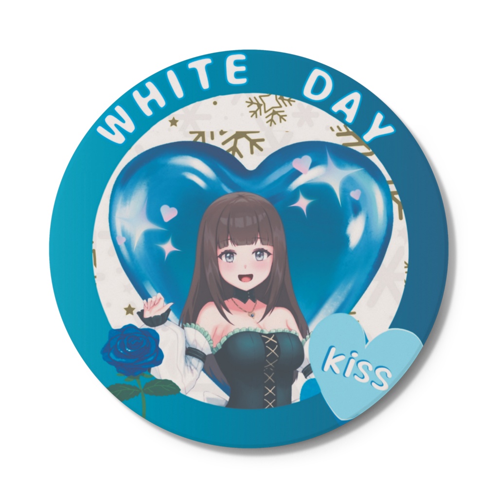 【2025年版ホワイトデー❄️💙配信特典🎁記念絵柄✨】White day💙ユウコ✨オリジナルコースター🩵(ホワイトデー限定)