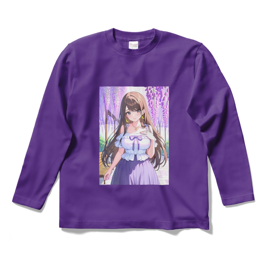 【藤祭り💜配信記念】yuko✨藤の花ver💜オリジナルデザインロングスリーブTシャツ