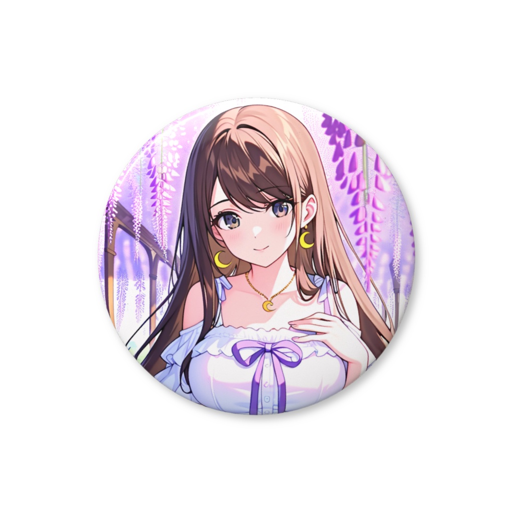 【藤祭り💜配信記念】yuko✨藤の花ver💜オリジナルBIG缶バッジ