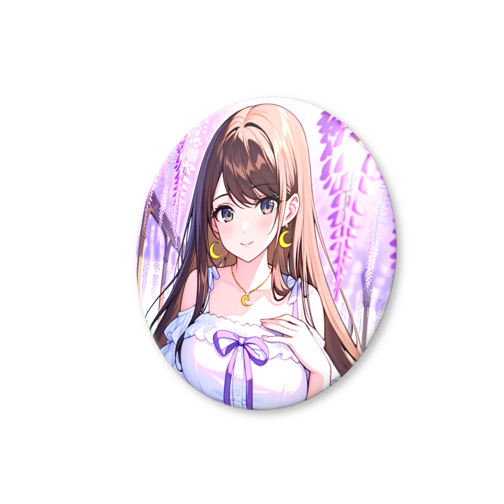 【藤祭り💜配信記念】yuko✨藤の花ver💜オリジナルBIG缶バッジ