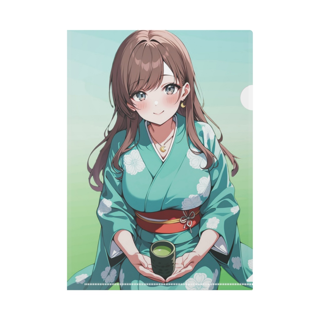 【緑茶週間イベ12時間配信達成記念(2025年版)】オリジナルクリアファイル🍵✨