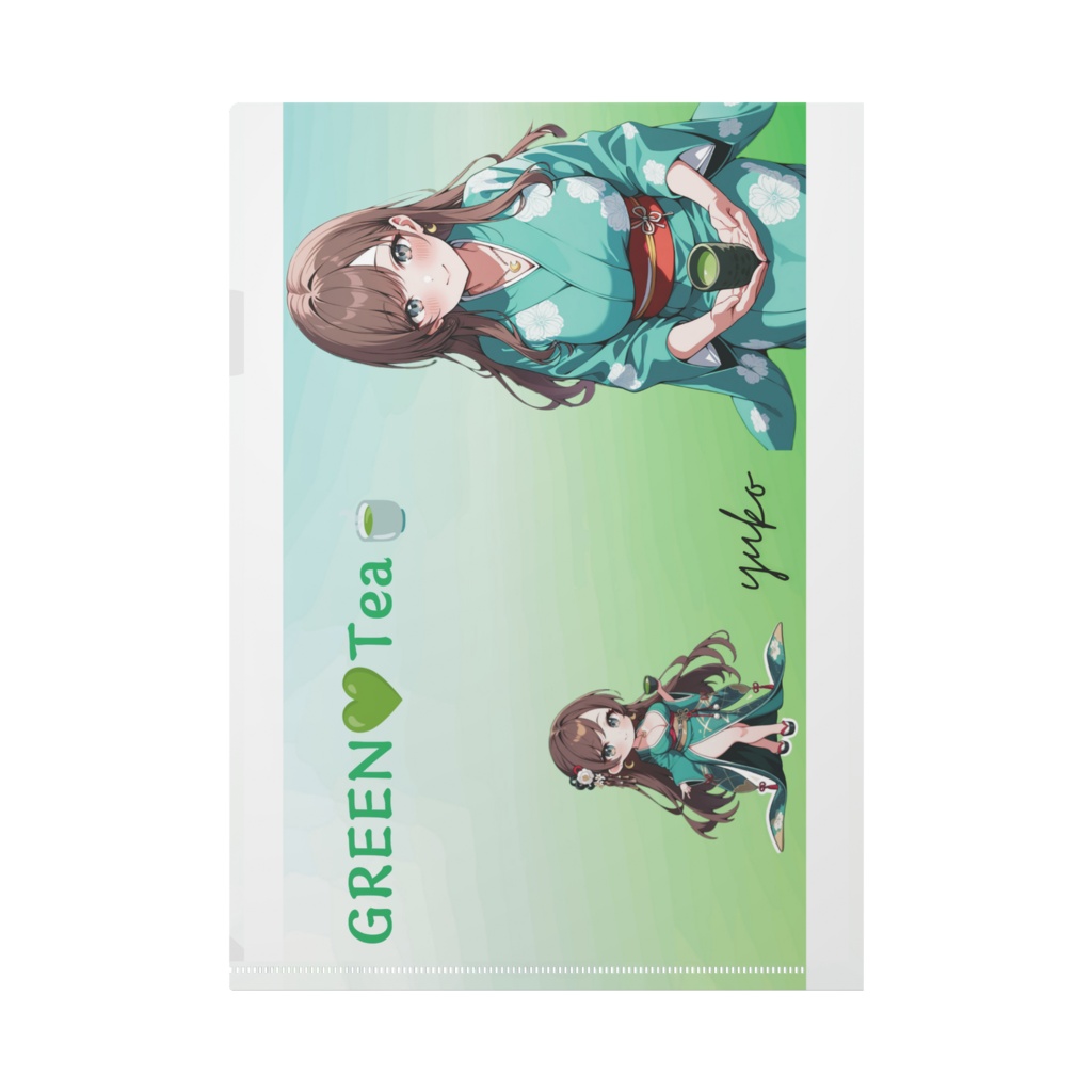 【緑茶週間イベ12時間配信達成記念(2025年版)】オリジナルクリアファイル🍵✨