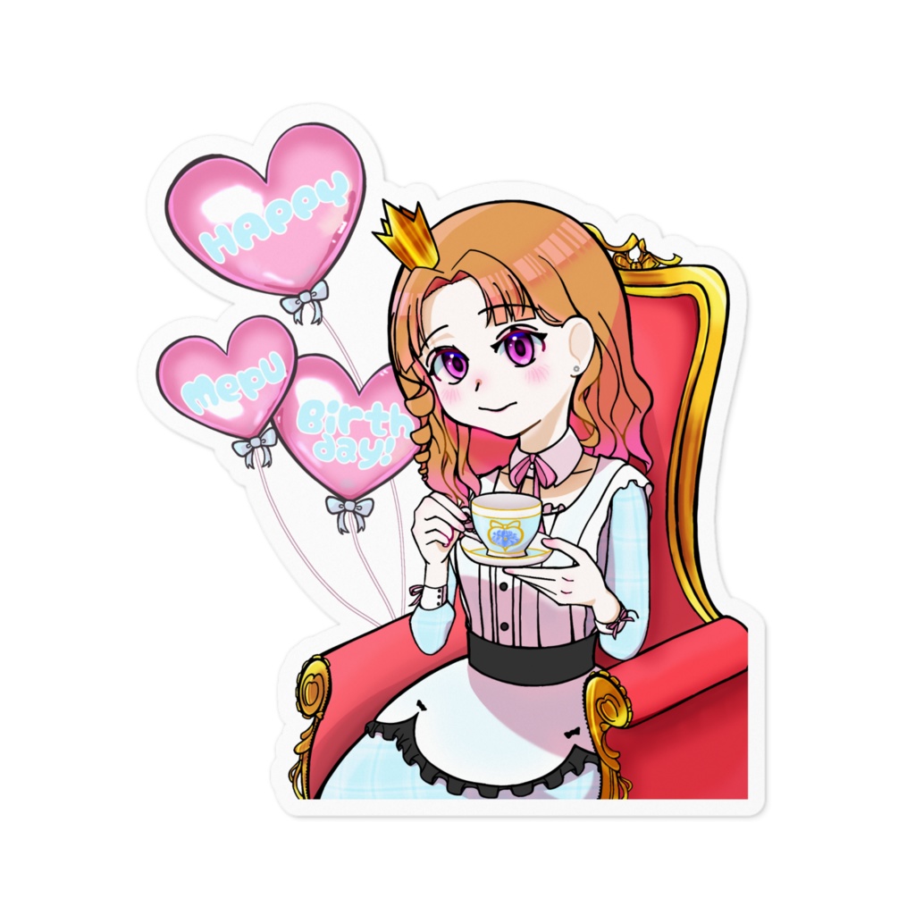 初グッズ！げーみんぐ！めぷのステッカー【HAPPY Birthday! Mepu】