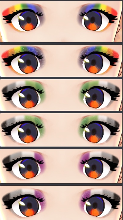【Vroid】Female Pride Eye Shadow (11 Variants)