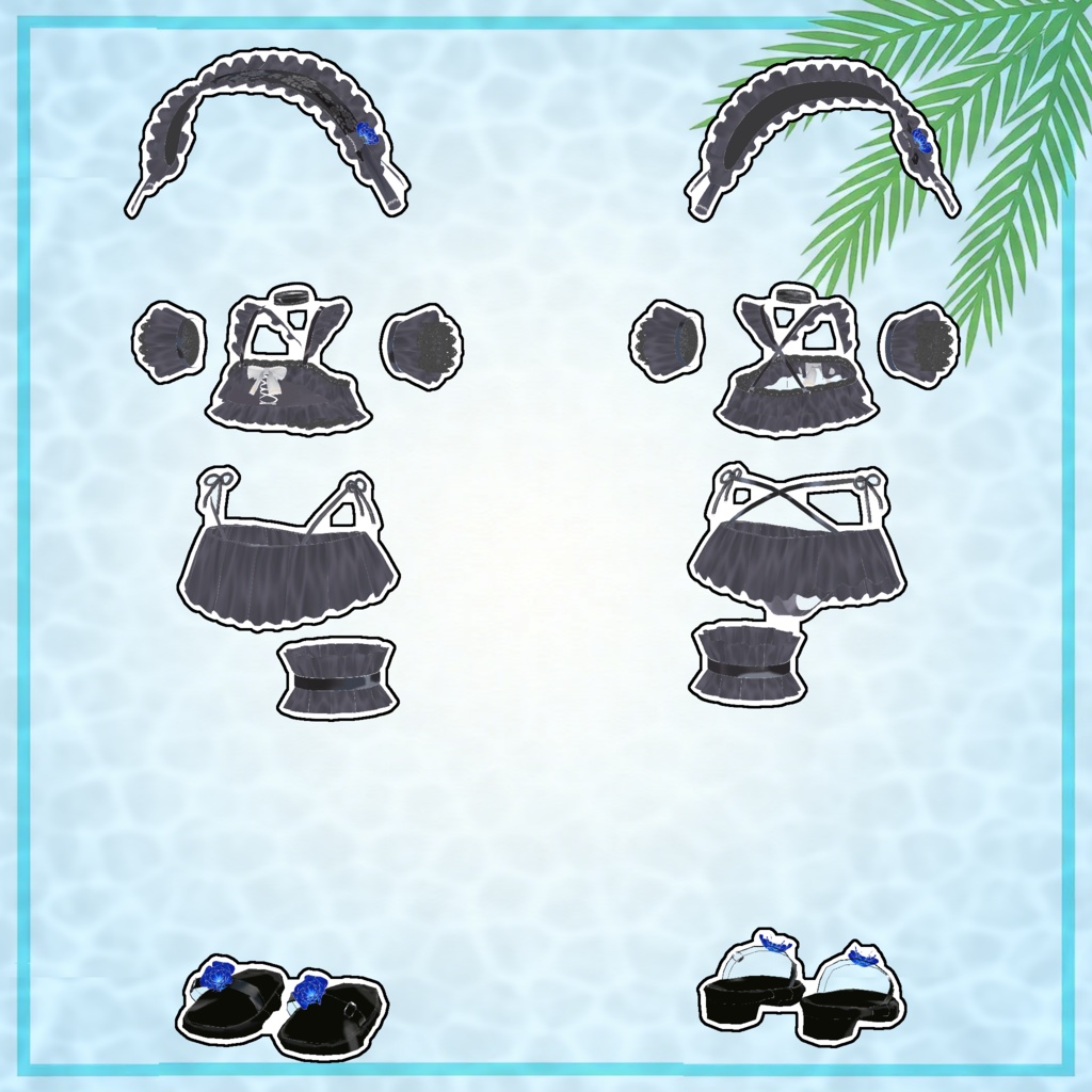 【FREE】Gothic Swimwear【エルシオン対応追加】