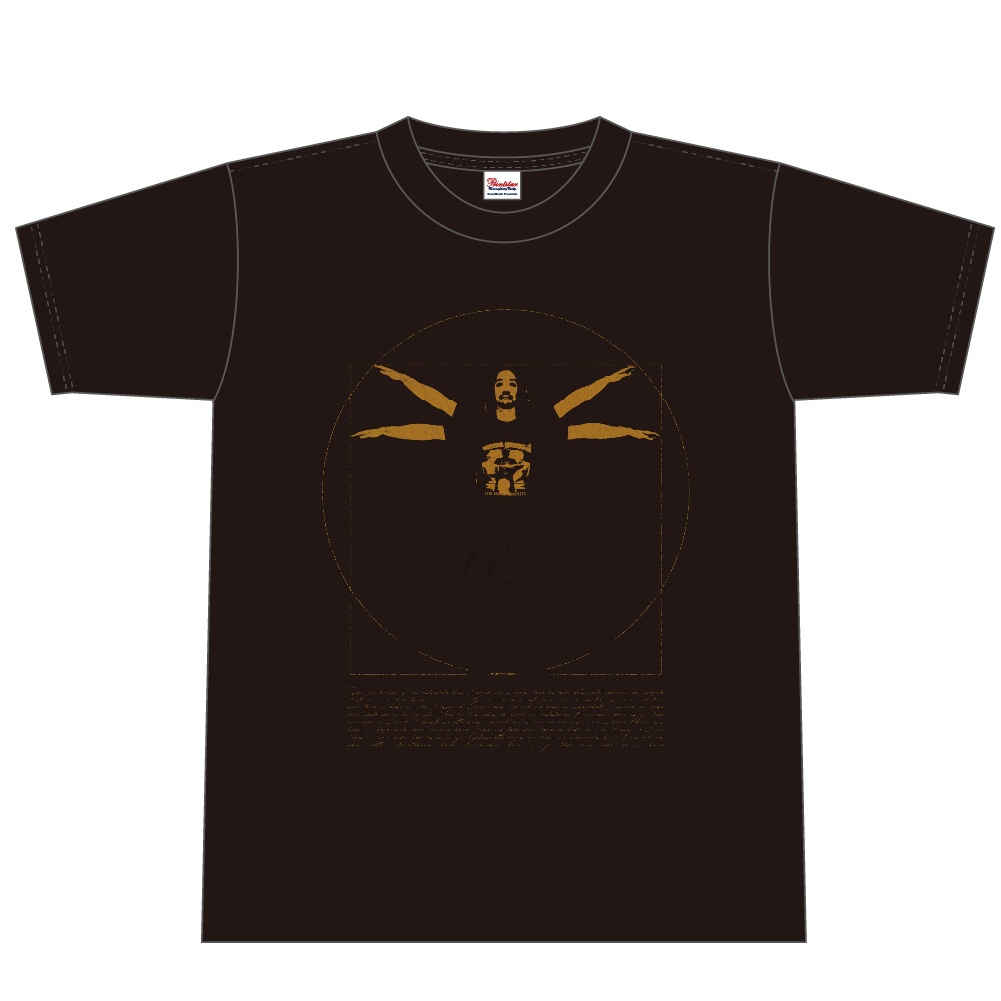 ウィトルウィウス的岸田図Tシャツ（金）