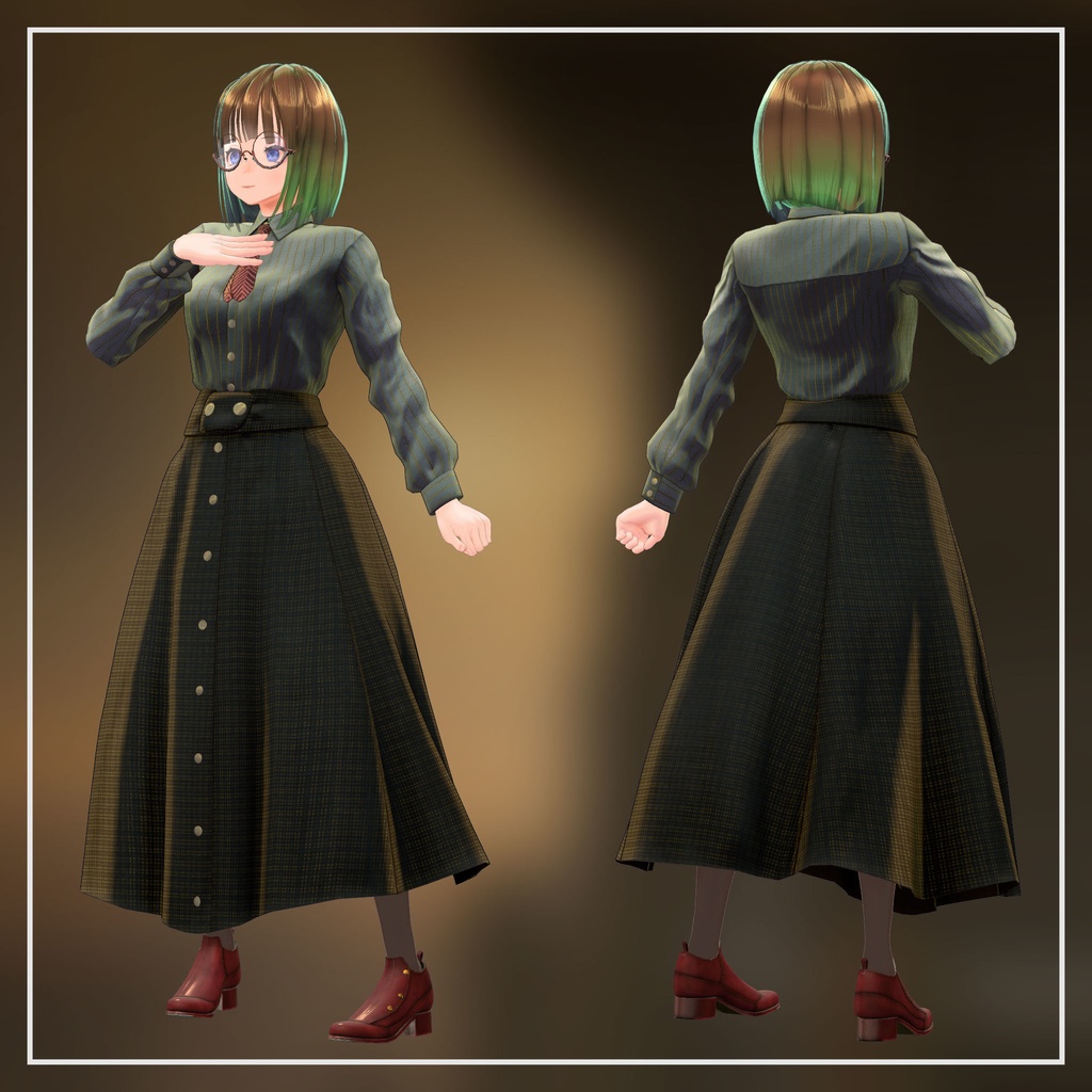 イーナ【Ena】対応 サイドボタンブーツ #第六製鉄部