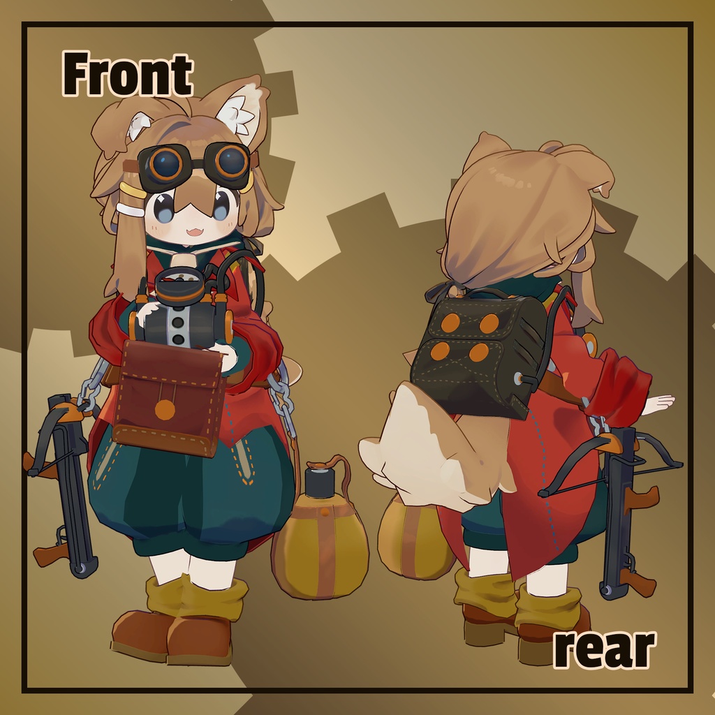 【まめふれんず対応】スチームパンク探検家セット #第六製鉄部