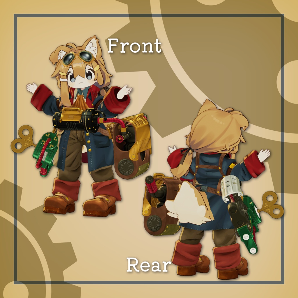 【まめふれんず対応】スチームパンク工員セット #第六製鉄部