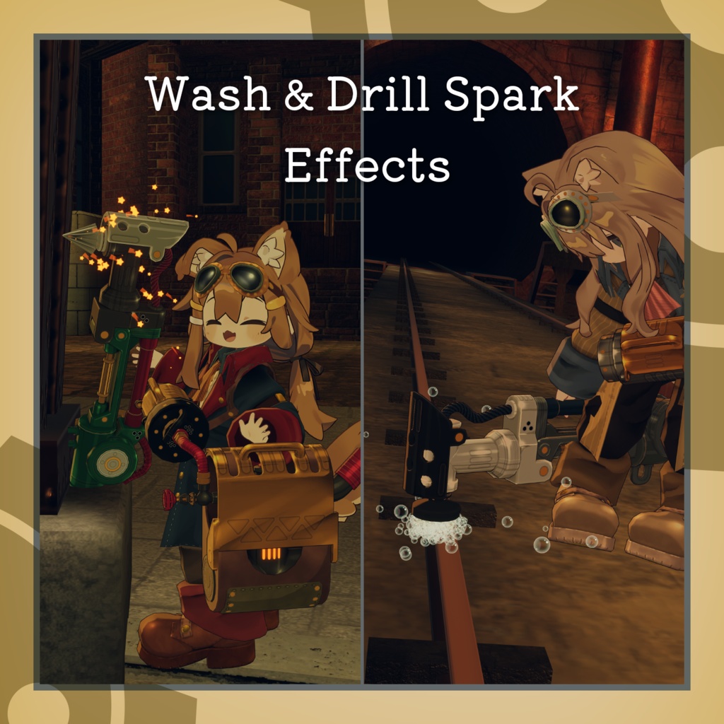 【まめふれんず対応】スチームパンク工員セット #第六製鉄部