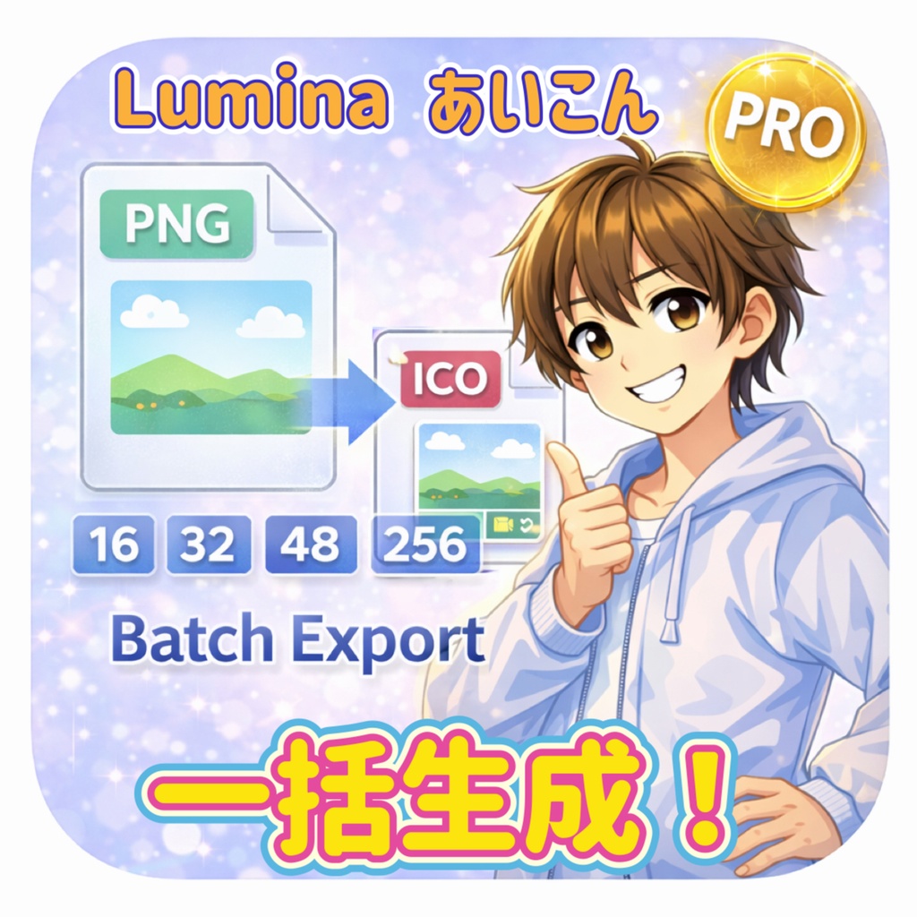 かんたん♪ Luminaあいこん ～好きな画像が、そのままデスクトップアイコンに～
