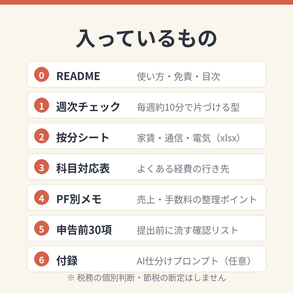 副業クリエイターの経費まわり|週次仕分け&申告前チェック