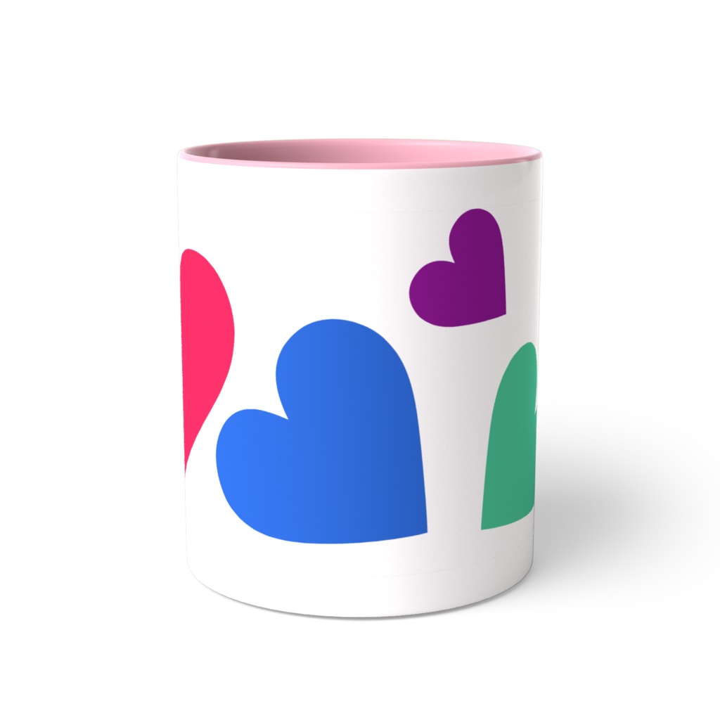 カラフルハートマグカップ