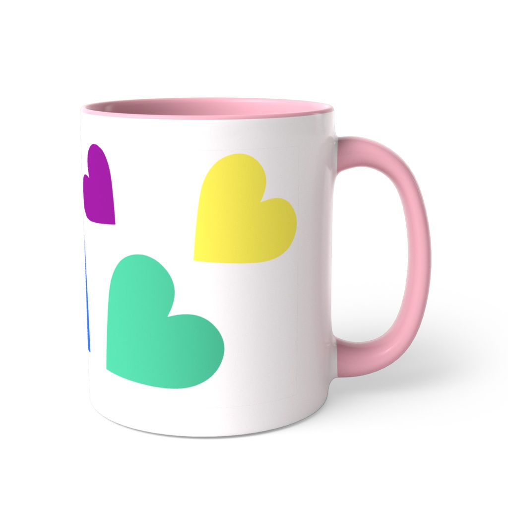 カラフルハートマグカップ
