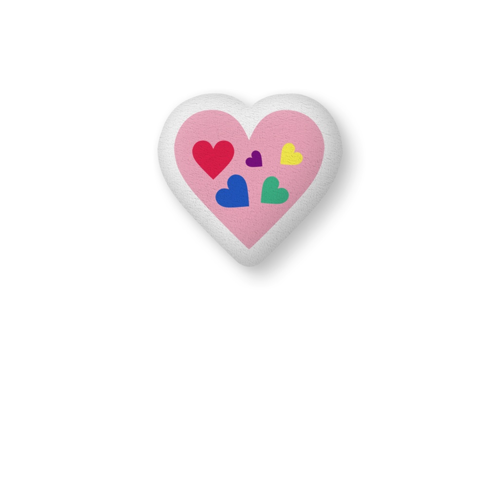 カラフルハートふかふかクッション 中
