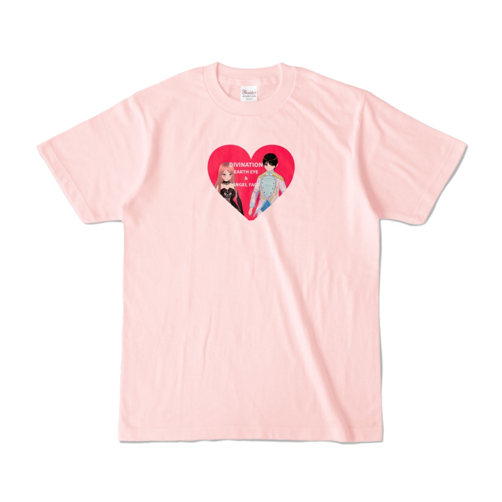 ディヴィネーション アースアイ&エンジェルフェイス Tシャツ ライトピンク (淡色)
