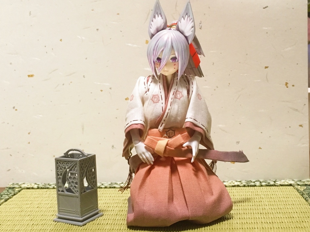 組子細工風行燈(二個セット)