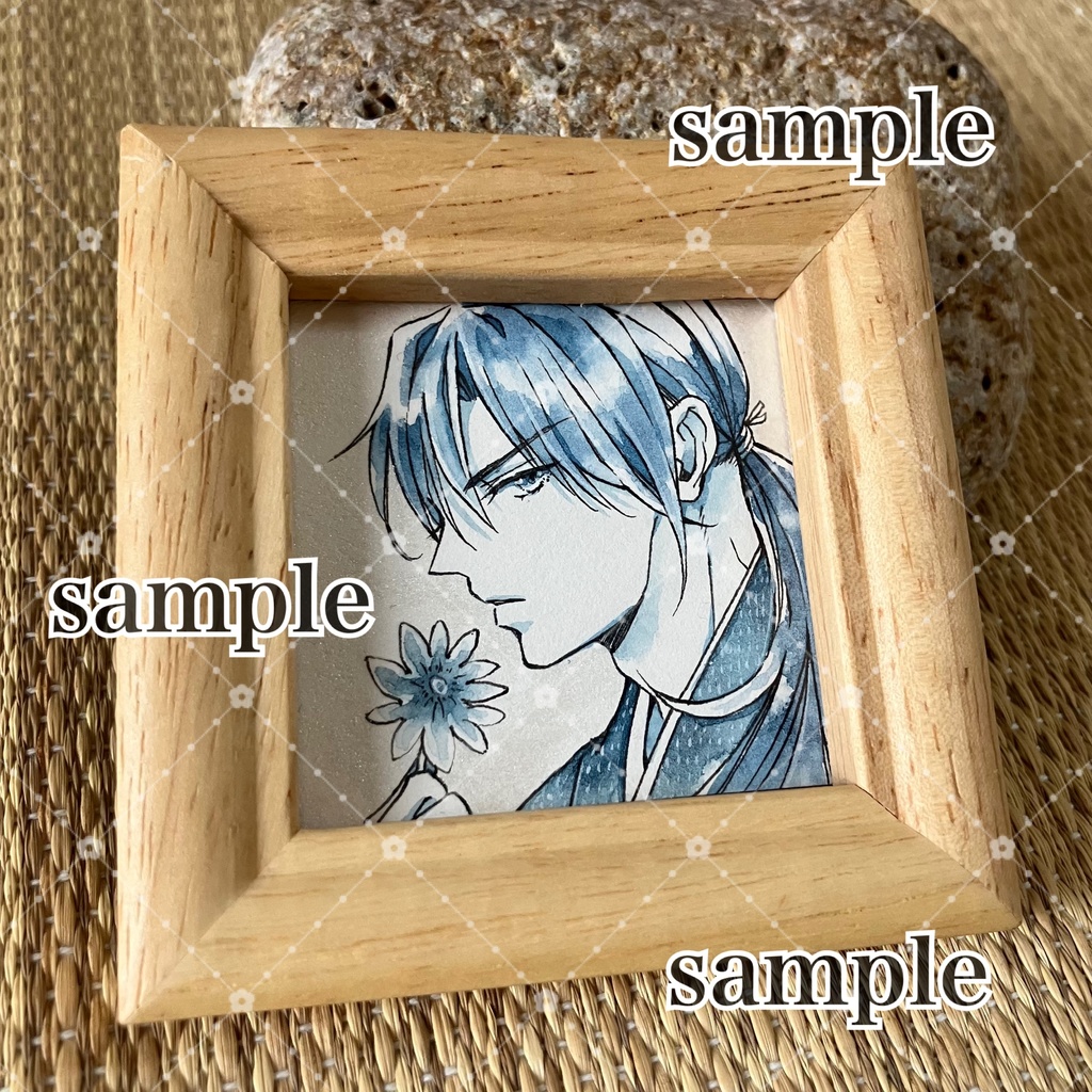 《一点もの》オリジナル 手描きミニ原画 /和風 侍