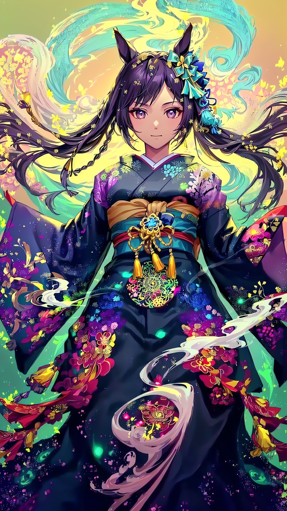 【和装ウマ娘】フラクタル&曼荼羅アート【スマホ壁紙66枚】