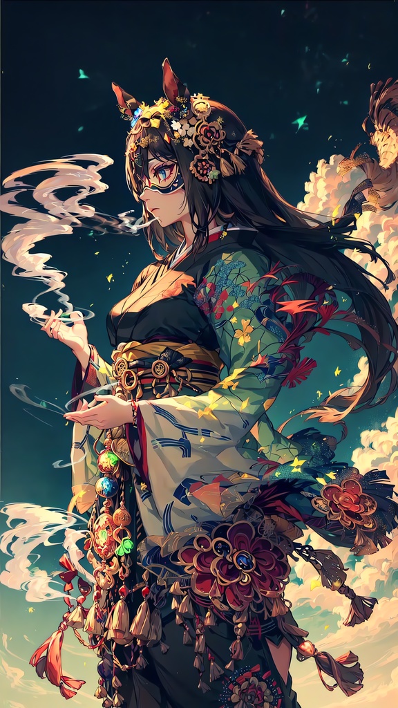 【和装ウマ娘】フラクタル&曼荼羅アート【スマホ壁紙66枚】