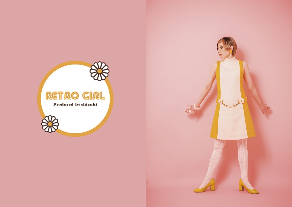 RETRO GIRL 　ミニクリアファイル　ピンク