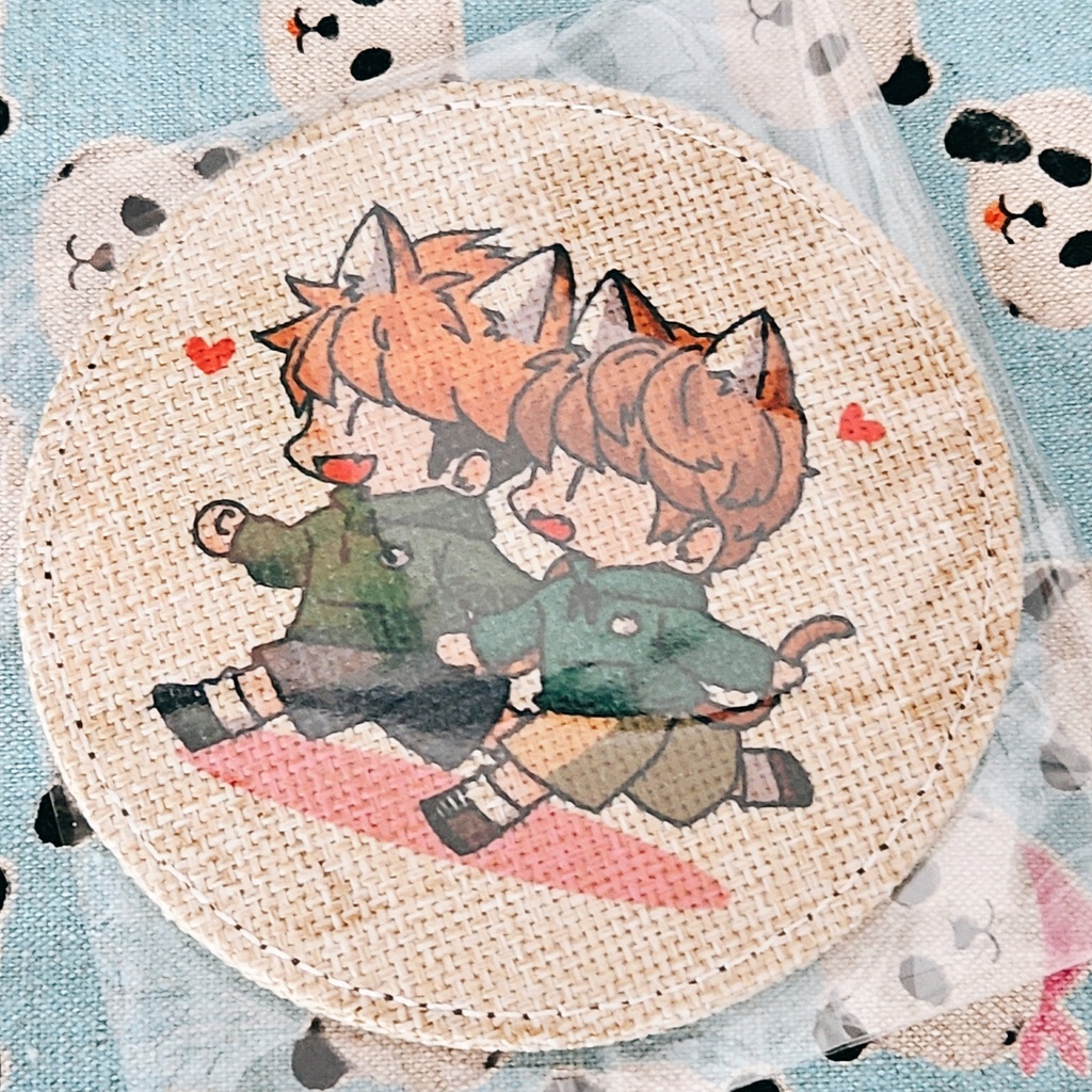 すにゃくるリネン風コースター