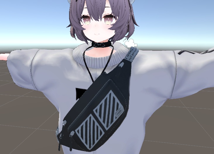 VRC 鞄 (front backpack) + bat choker