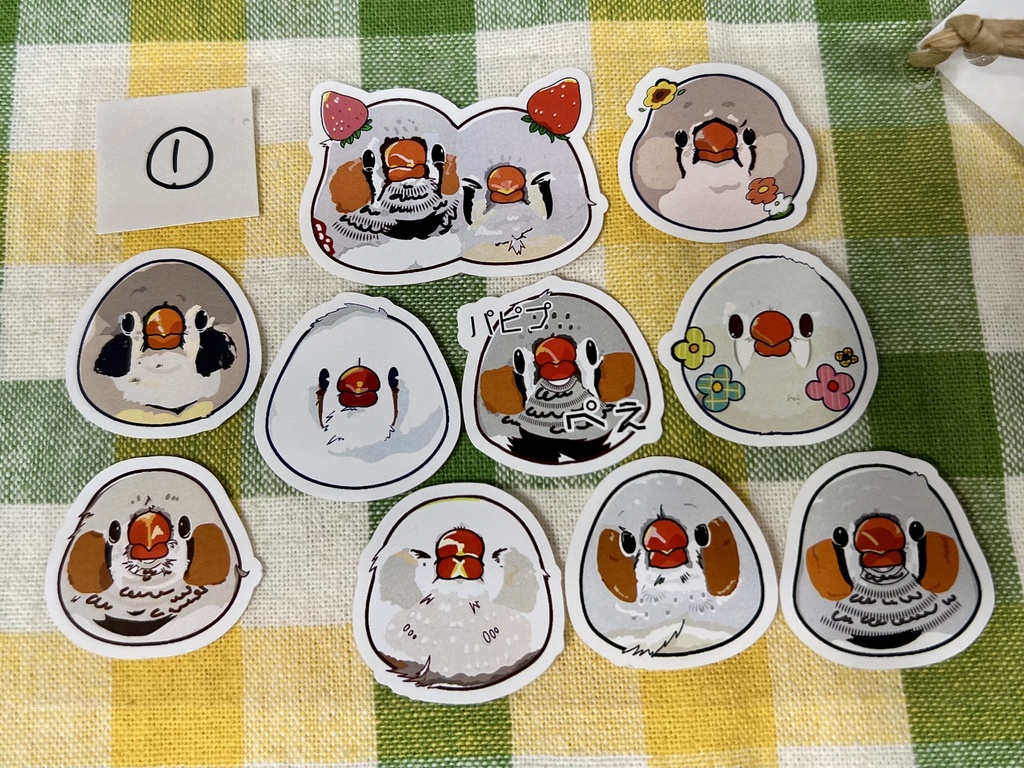 キンカ似顔絵シール①