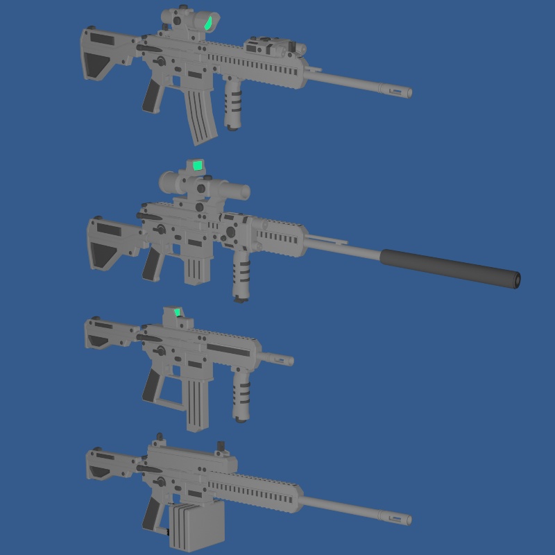 【武器】銃火器8種セット【無料サンプル有】