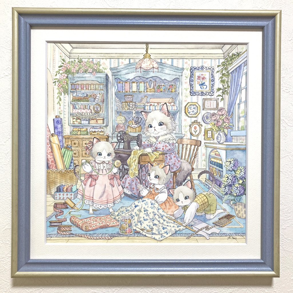 【額装原画】Mrs.アディソンのお裁縫部屋